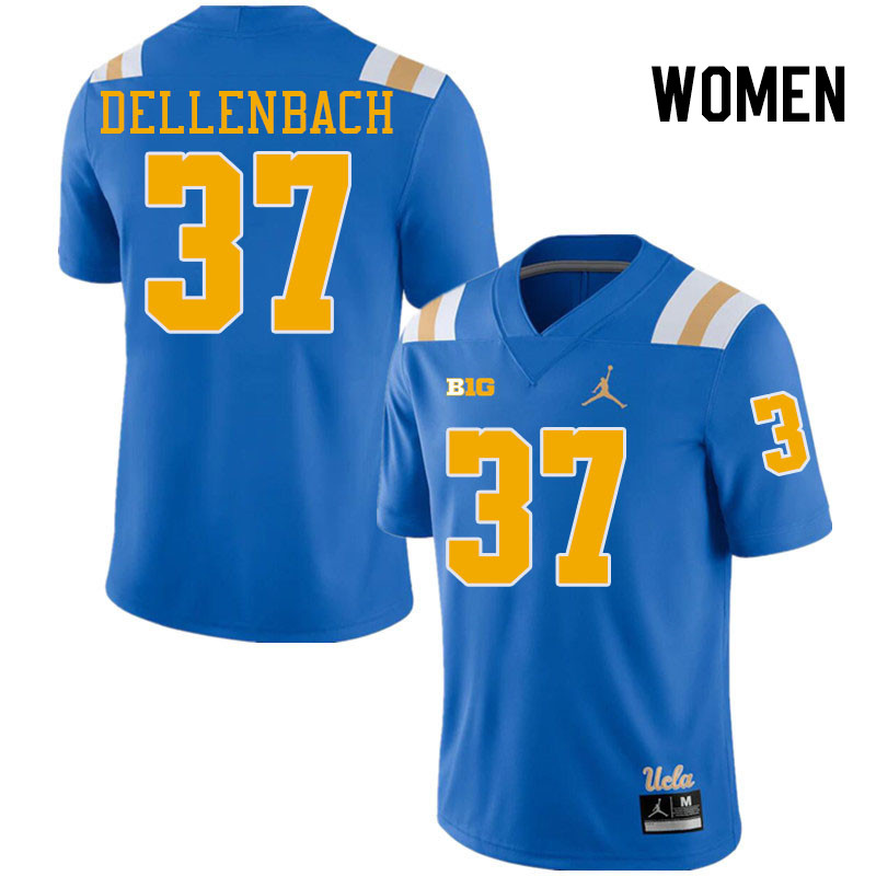 Women #37 David Dellenbach UCLA Bruins College Football Jerseys Stitched-Royal